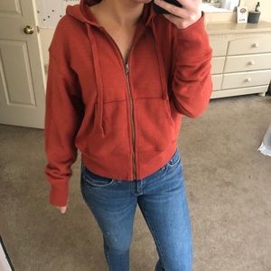 Aerie NWOT Burnt Orange Zip-up Sweatshirt💥